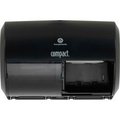 Georgia-Pacific Compact® 2-Roll Side-By-Side Coreless High-Capacity Toilet Paper Dispenser By GP Pro, Black 56784A